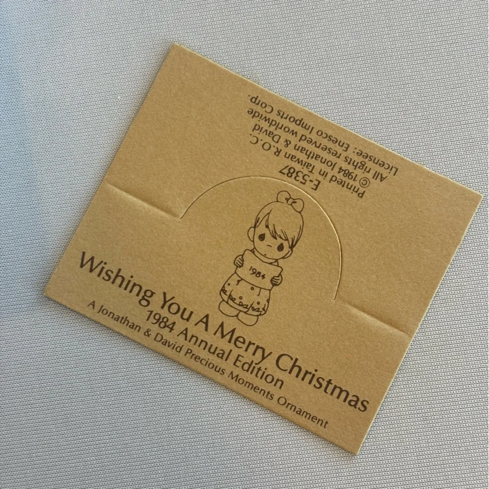 VINTAGE PRECIOUS MOMENTS Christmas Ornament Christmas Wish 1984‎ NIB